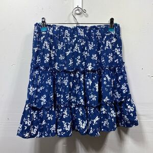 Anne Carson Floral Mini Skirt Large